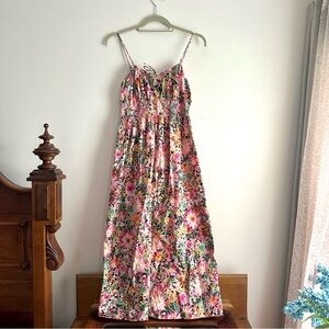 H&M • Cotton‎ Floral Midi Dress